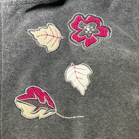 Dark Gray Floral Women's Hoodie - Picture 3 of 4